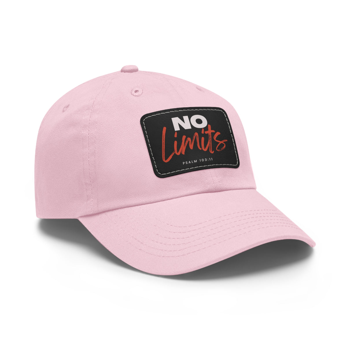 No Limits- Dad Hat with Leather Patch (Rectangle)