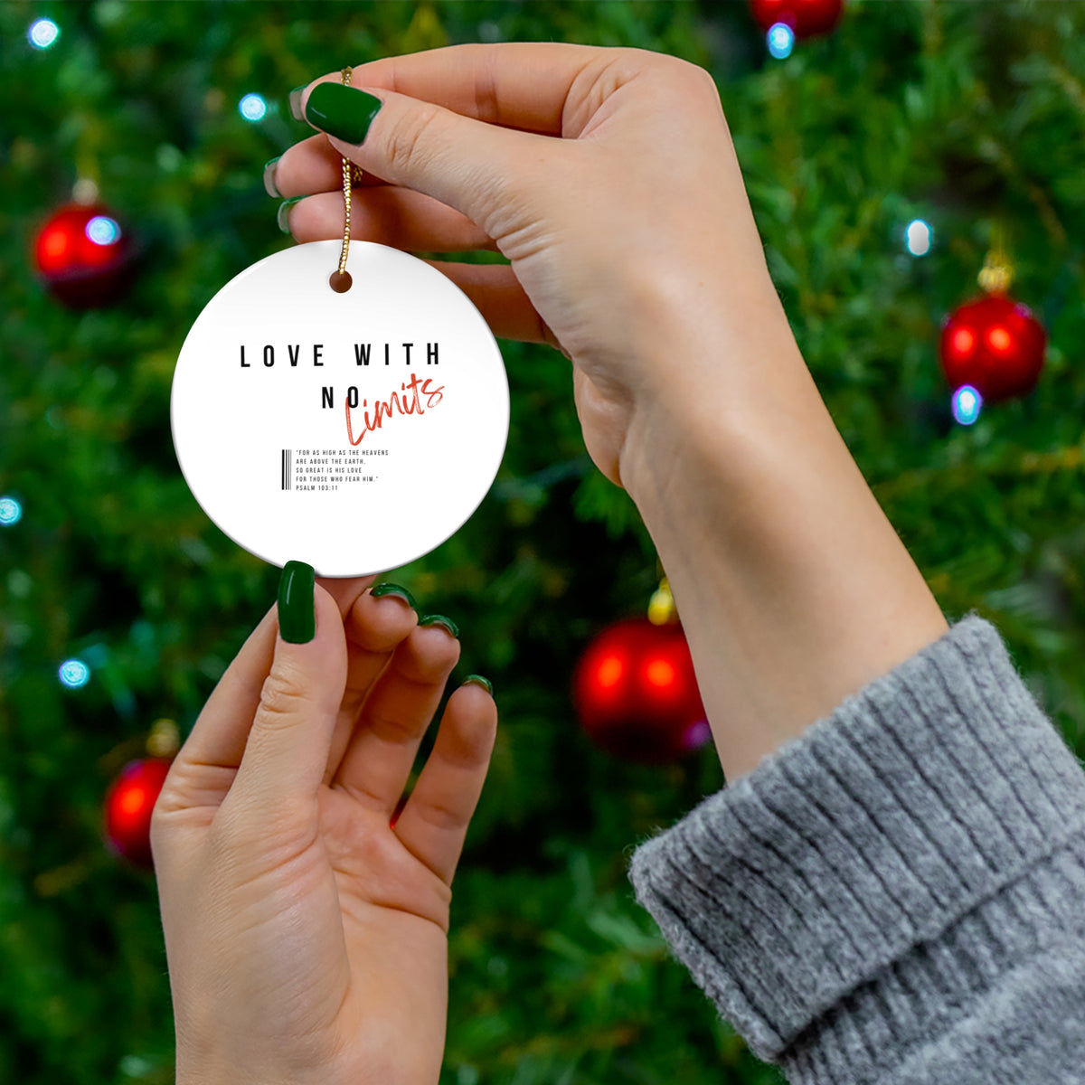 Love With No Limits Ceramic Ornament, 4 Shapes