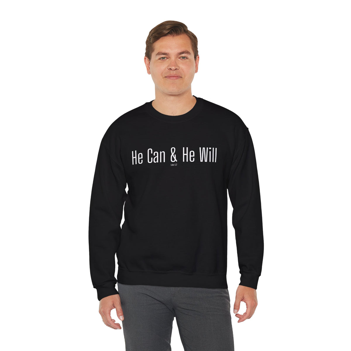 He Can & He Will | Men's Heavy Blend™ Crewneck Sweatshirt