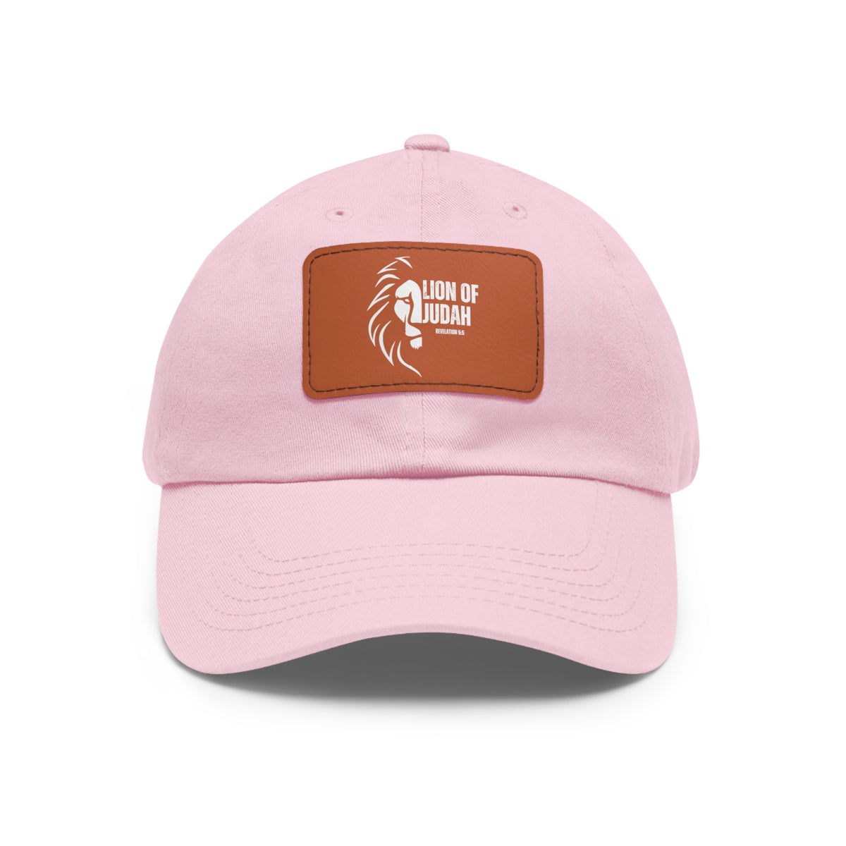 Lion Of Judah- Dad Hat with Leather Patch (Rectangle)