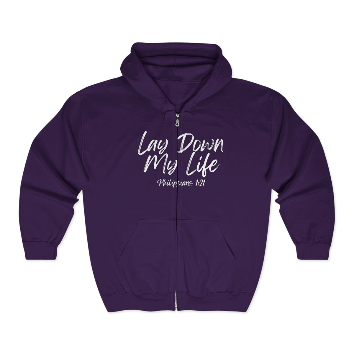 Lay Down My Life | Unisex Heavy Blend™ Full Zip Hooded Sweatshirt