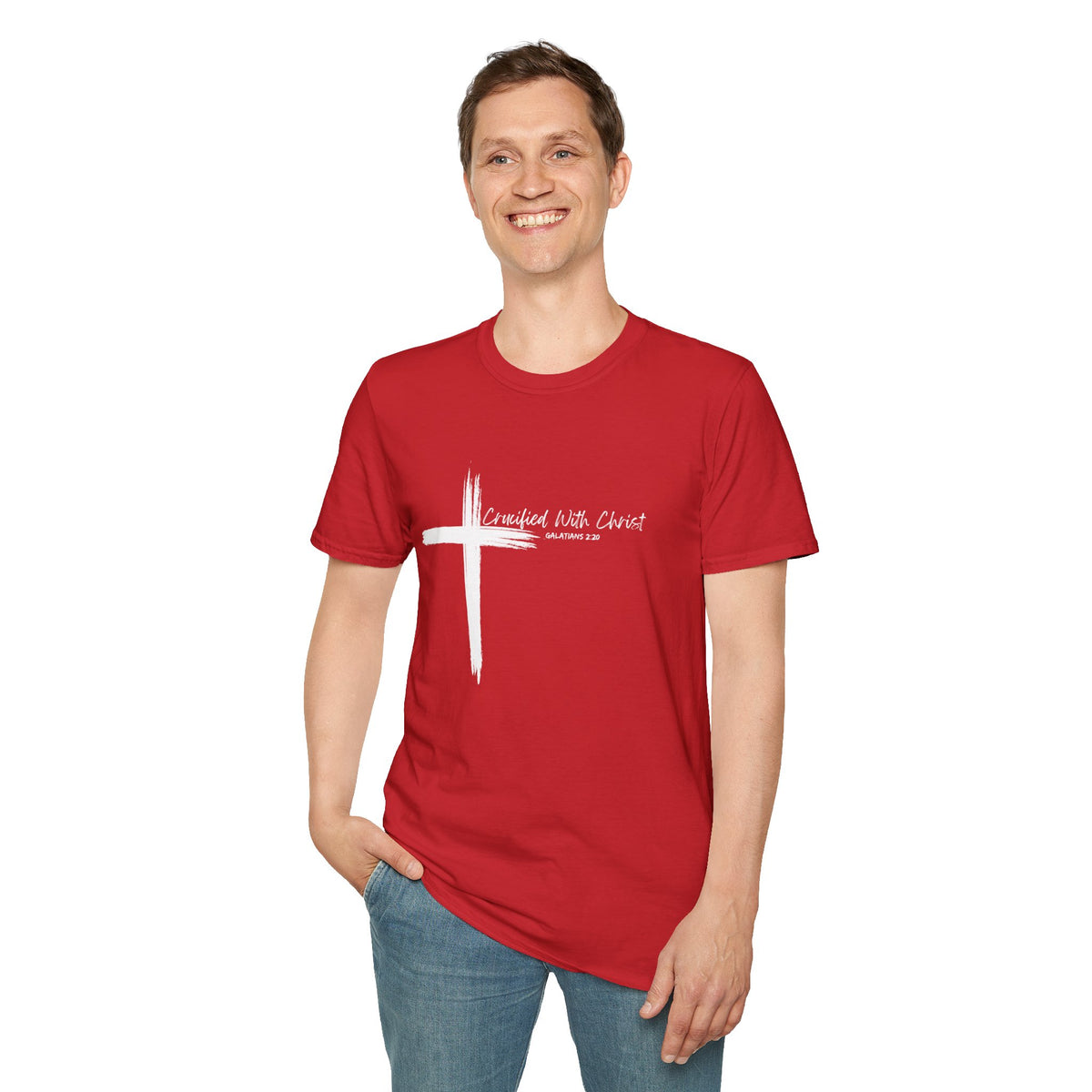 Crucified With Christ Ver.2- Unisex Softstyle T-Shirt