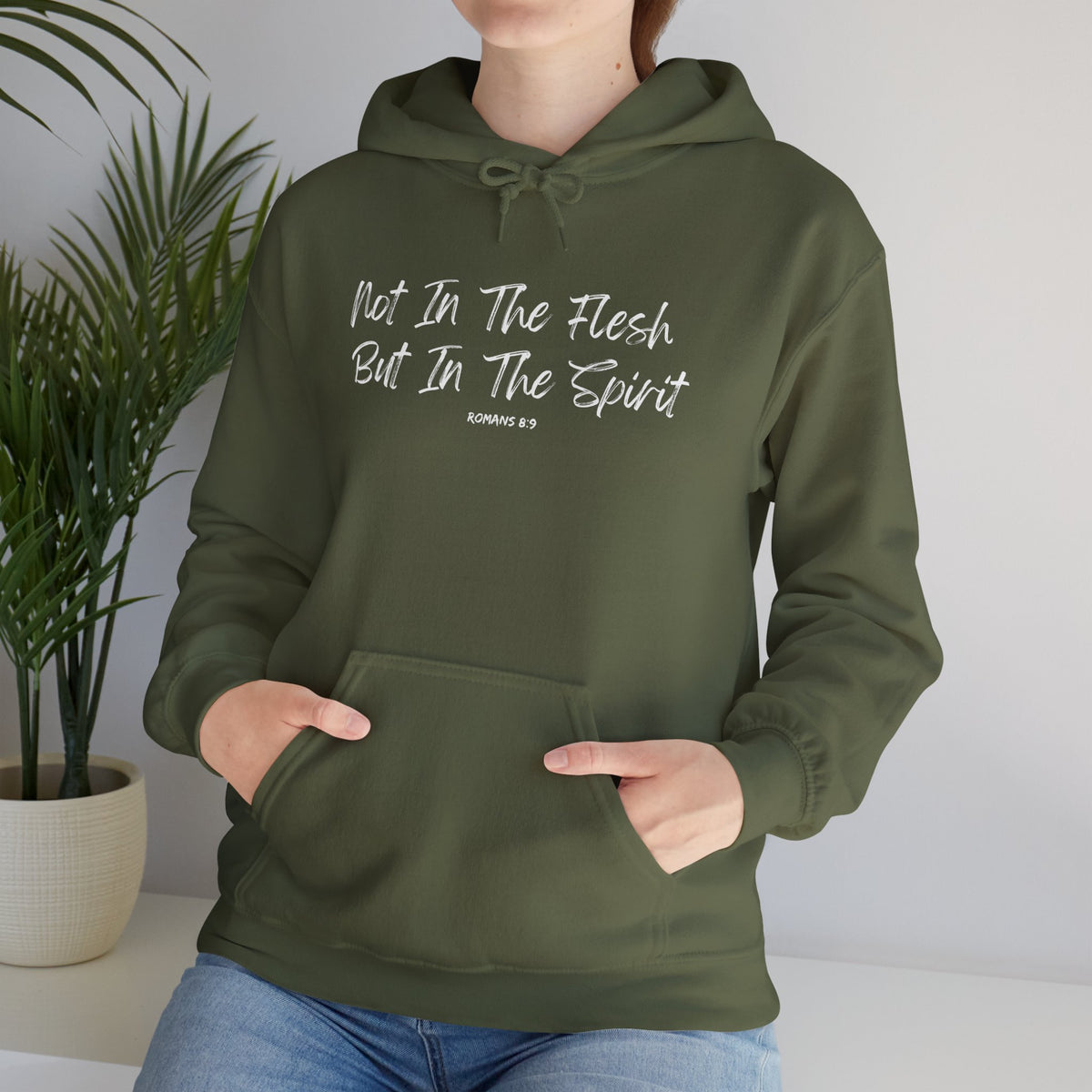 Not in the Flesh but in The Spirit- Unisex Heavy Blend™ Hooded Sweatshirt