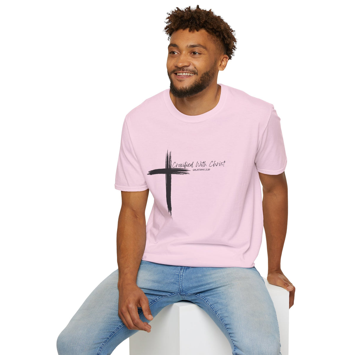 Crucified With Christ Ver.2- Unisex Softstyle T-Shirt