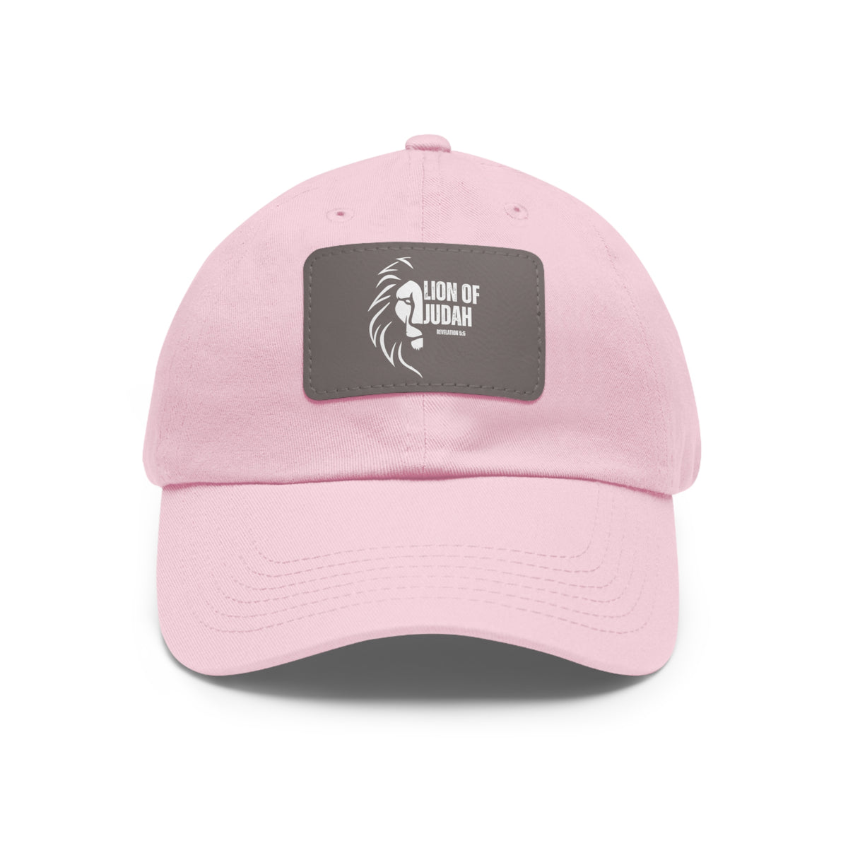 Lion Of Judah- Dad Hat with Leather Patch (Rectangle)