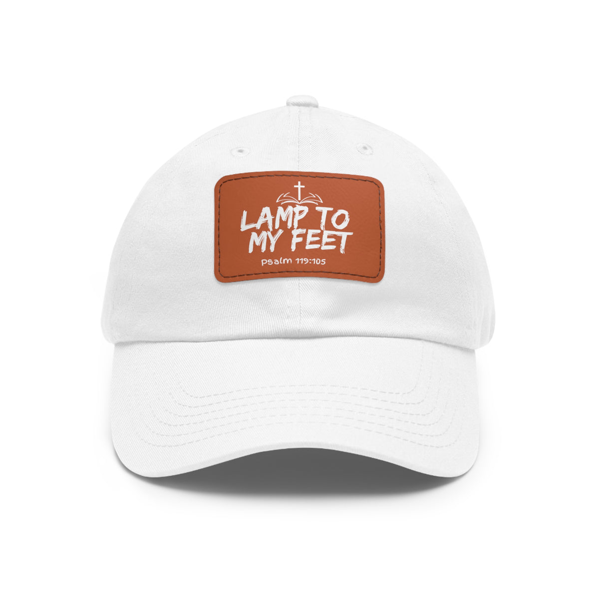 Lamp To My Feet- Dad Hat with Leather Patch (Rectangle)