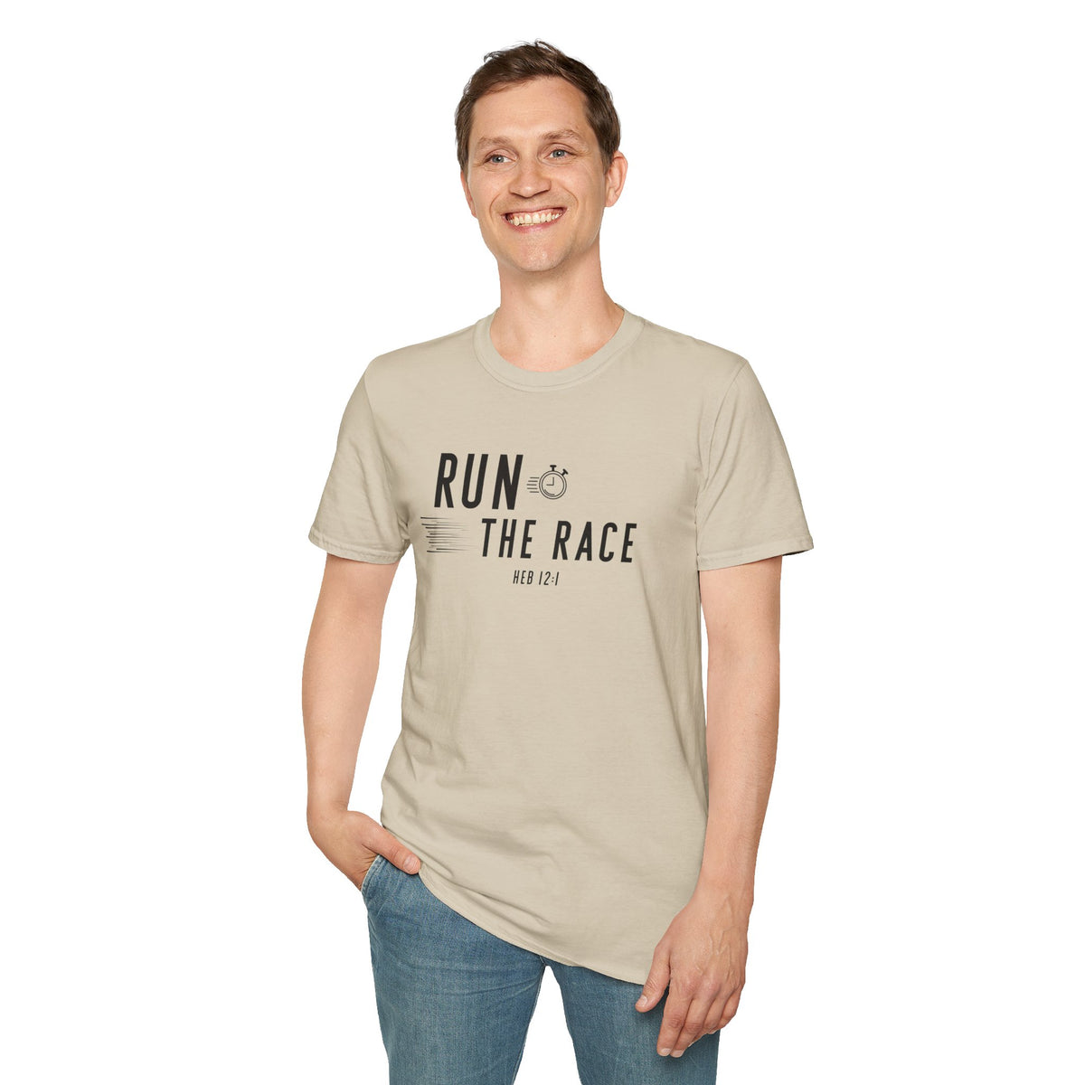 Run the Race Christian T-Shirt – Hebrews 12:1 Faith Apparel