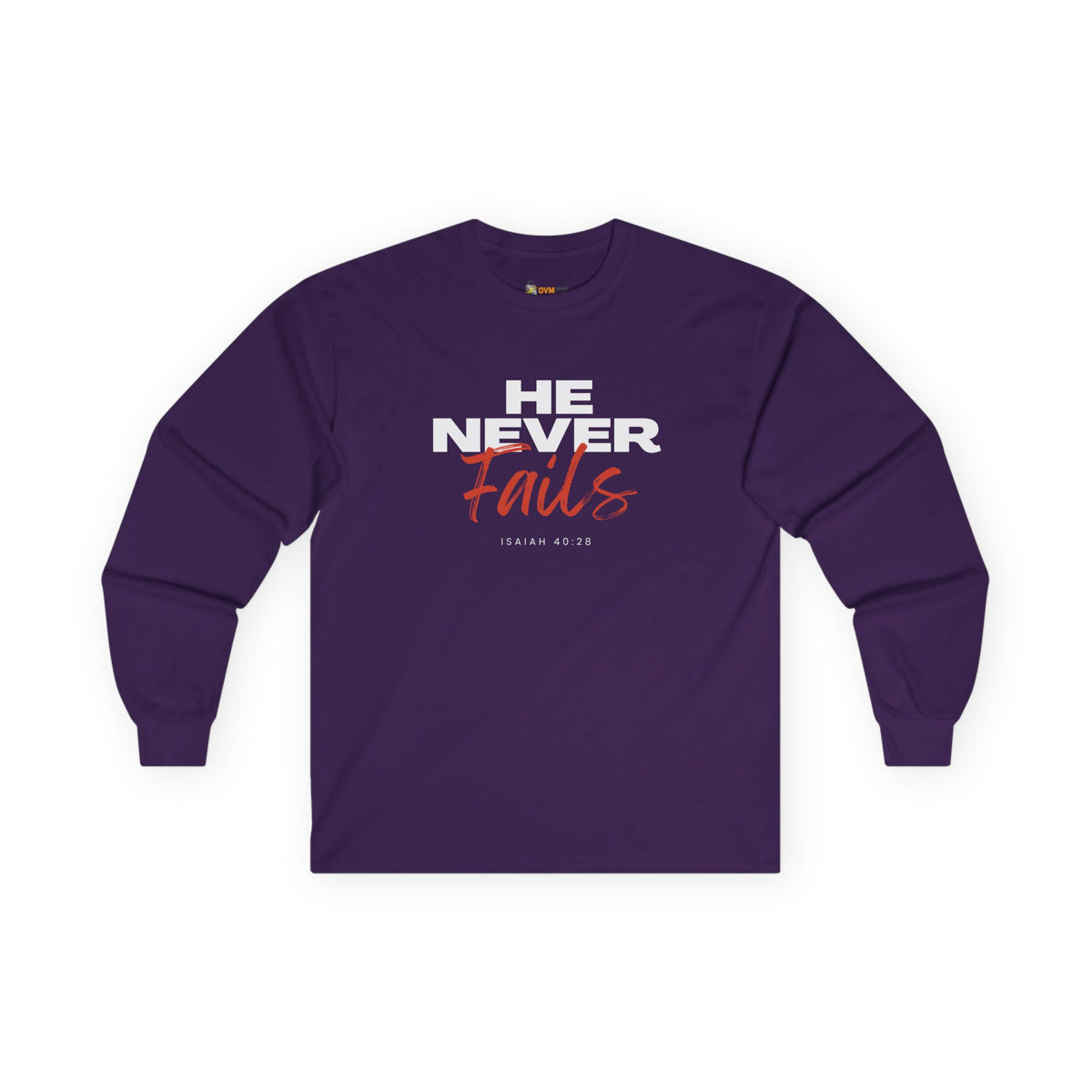 He Never Fails- Unisex Ultra Cotton Long Sleeve Tee