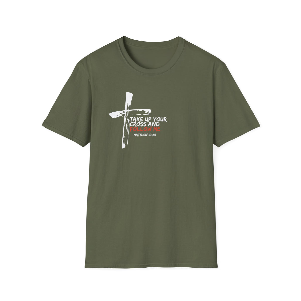 "Take Up Your Cross and Follow Me" Unisex Softstyle T-Shirt