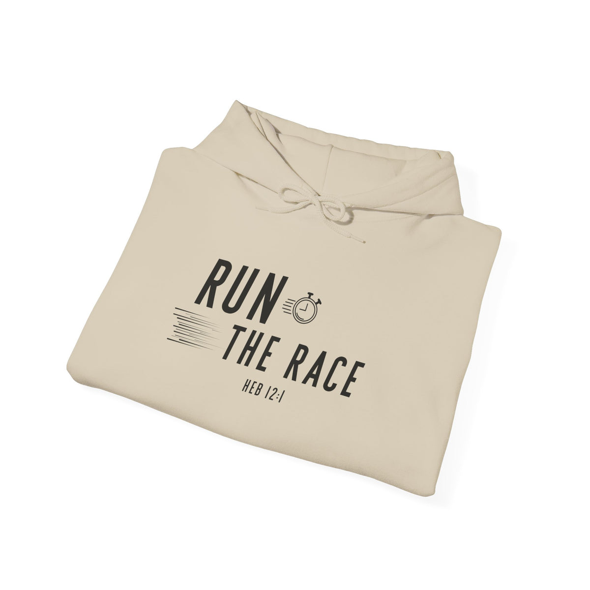 Run the Race Christian Hoodie – Hebrews 12:1 Faith Comfort Wear