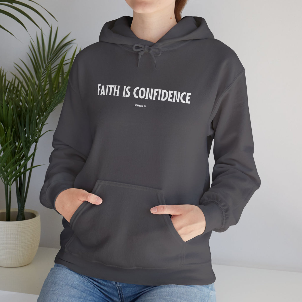 Faith is Confidence Christian Hoodie – Faith-Based Christmas Wear | Unisex Heavy Blend™ Hooded Sweatshirt
