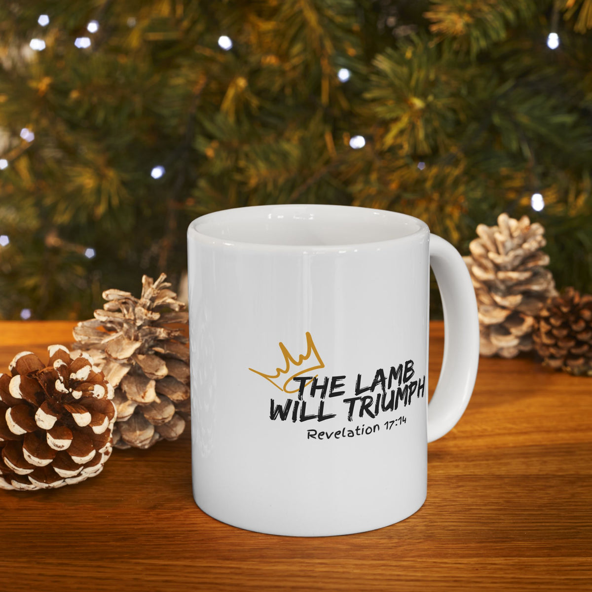 "The Lamb Will Trimph" Ceramic Mug, (11oz, 15oz)