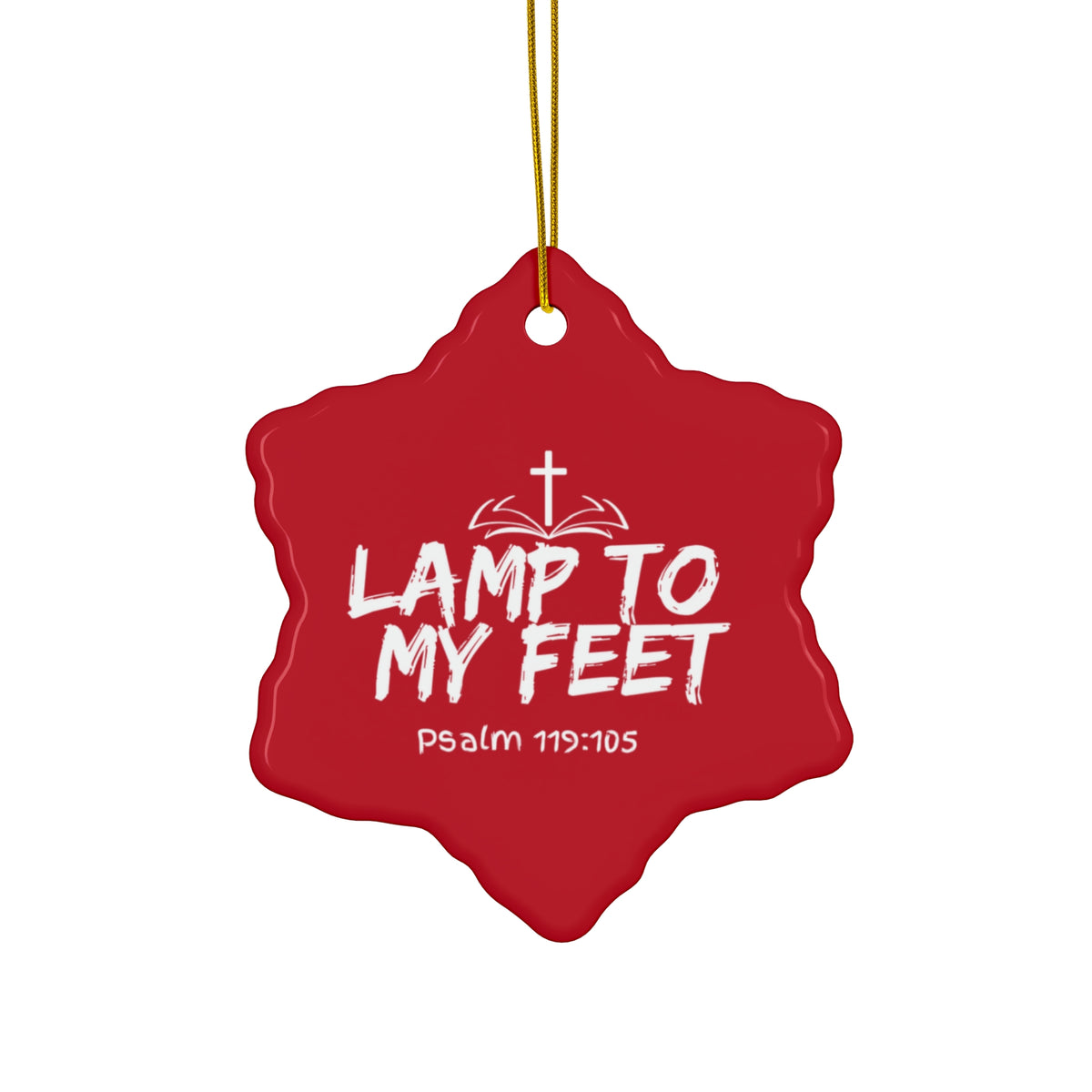 "Lamp To My Feet" Ceramic Ornament, 2 Shapes