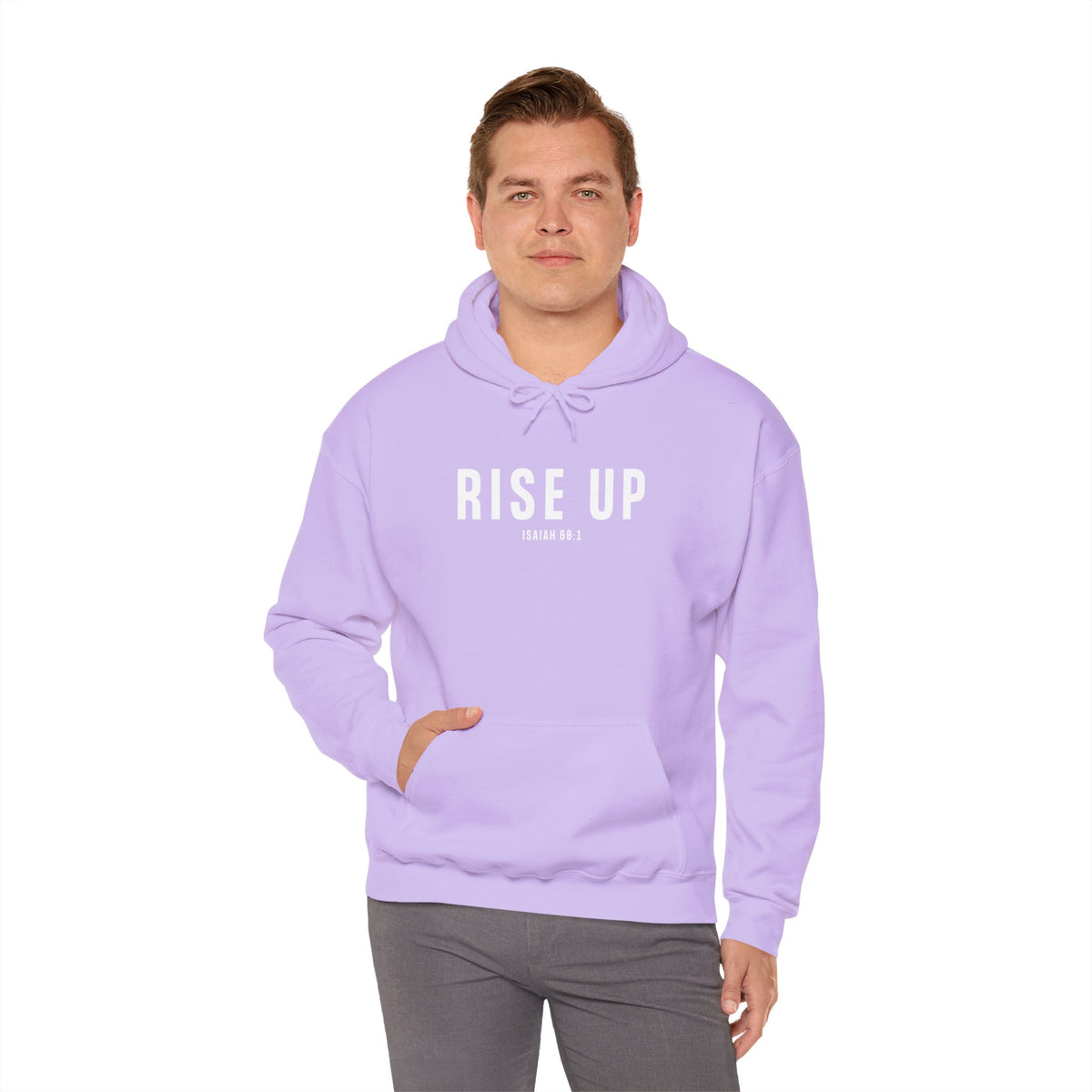 Rise Up Christian Hoodie – Isaiah 60:1 Faith Comfort Wear