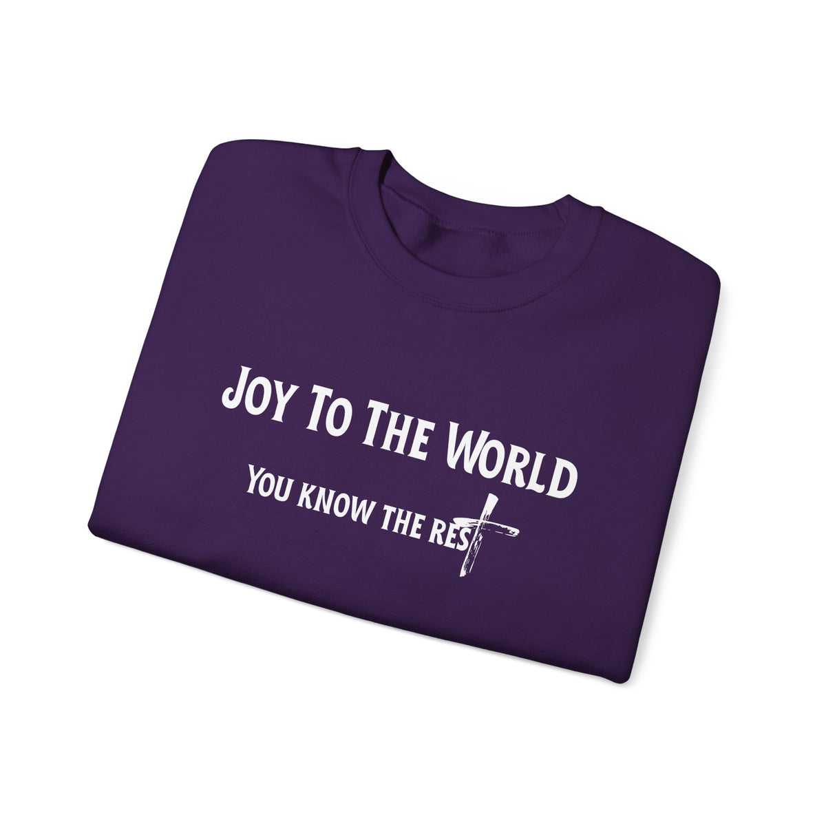 Joy to the World Christian Sweatshirt – Cozy Faith Holiday Apparel | Unisex Heavy Blend™ Crewneck Sweatshirt