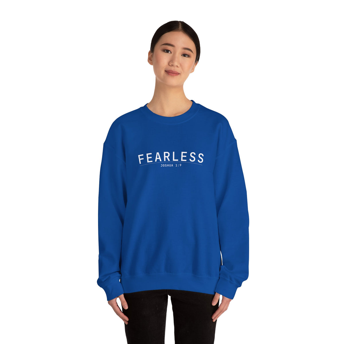 Fearless Christian Sweatshirt – Joshua 1:9 Wear Your Faith