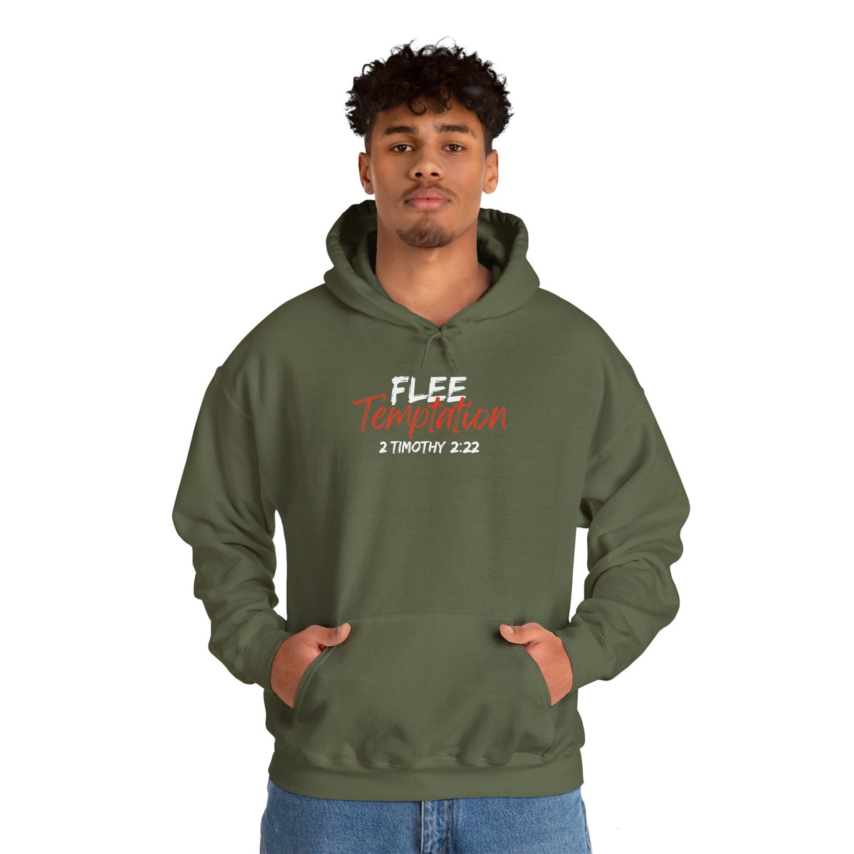 "Flee Temptation" Unisex Heavy Blend™ Hooded Sweatshirt