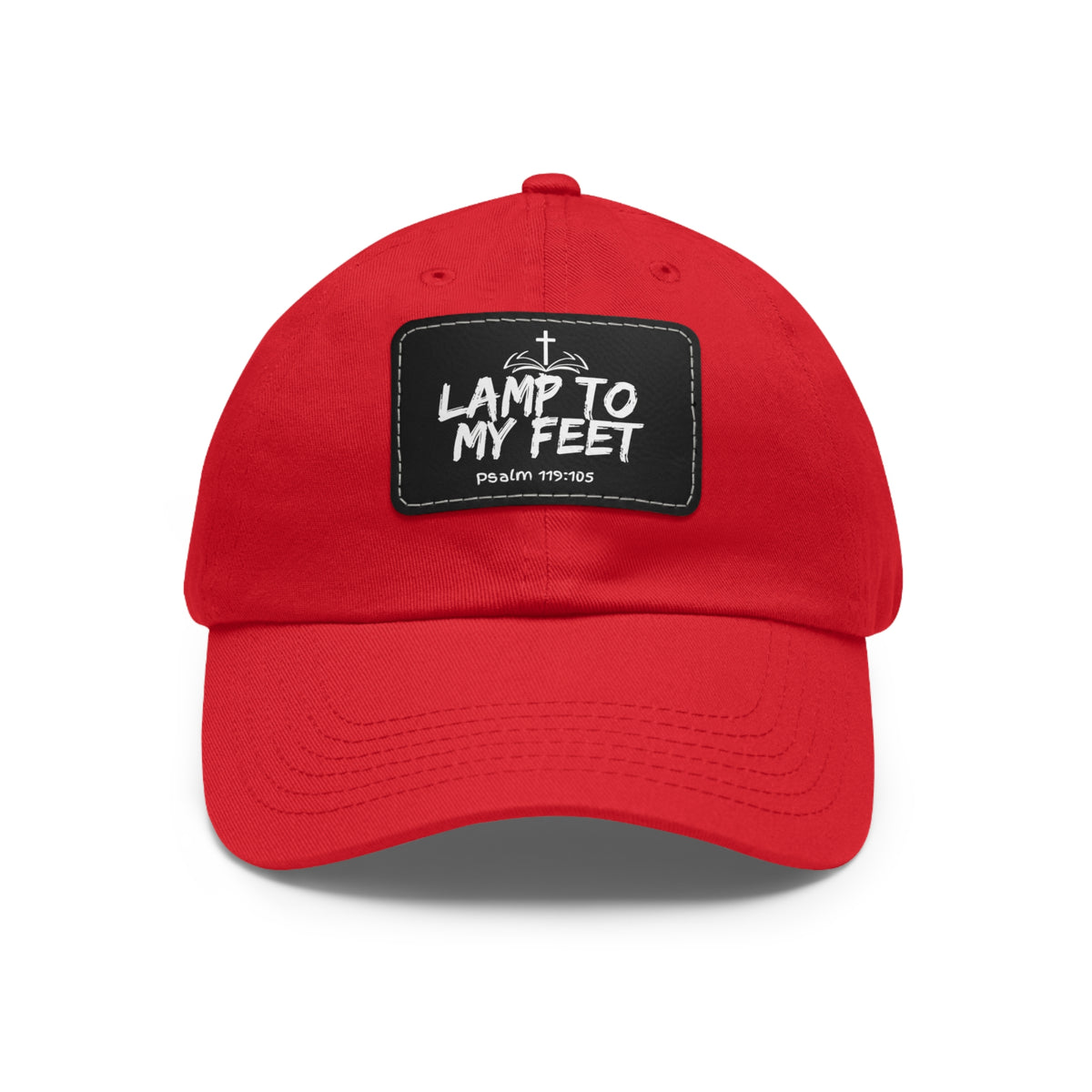 Lamp To My Feet- Dad Hat with Leather Patch (Rectangle)