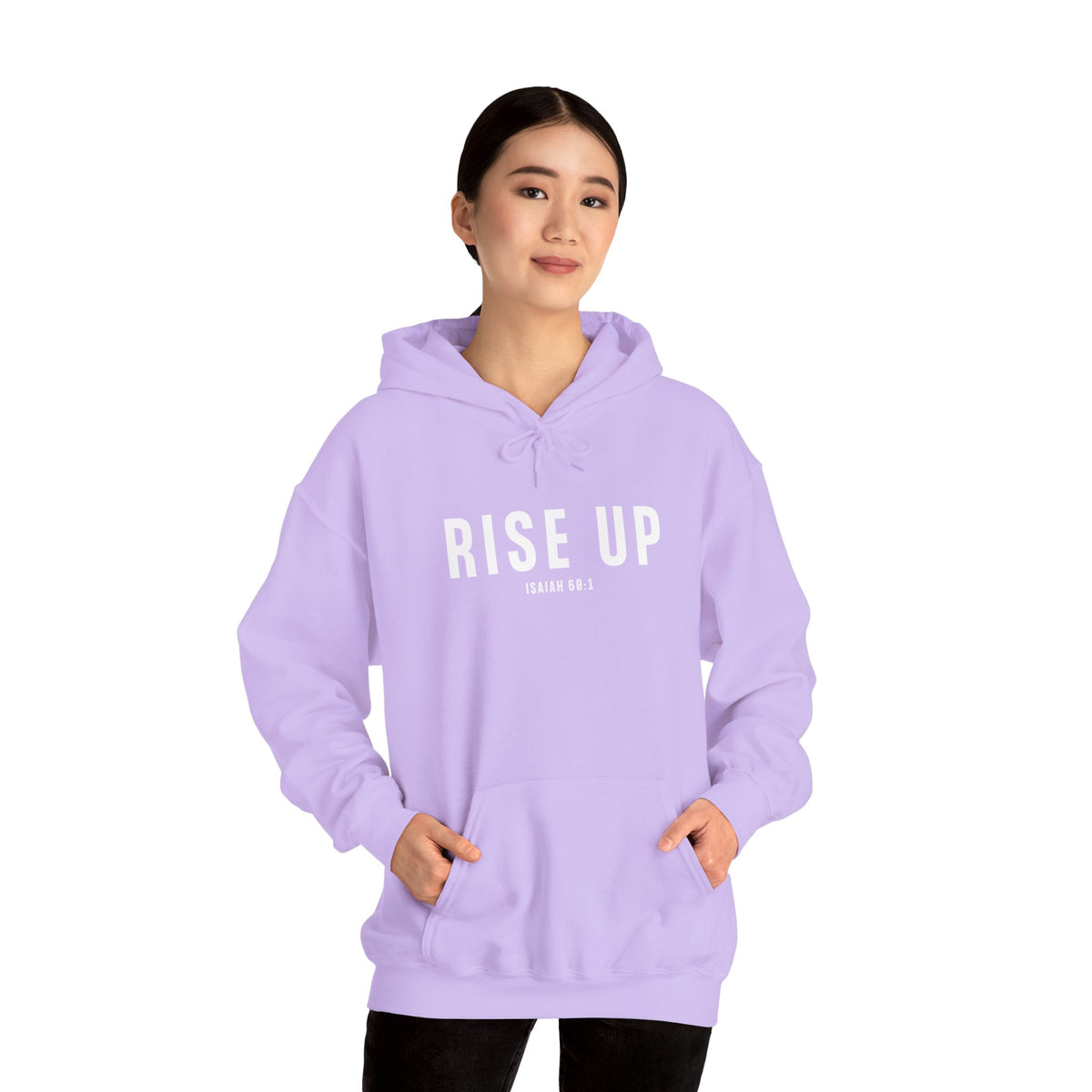 Rise Up Christian Hoodie – Isaiah 60:1 Faith Comfort Wear