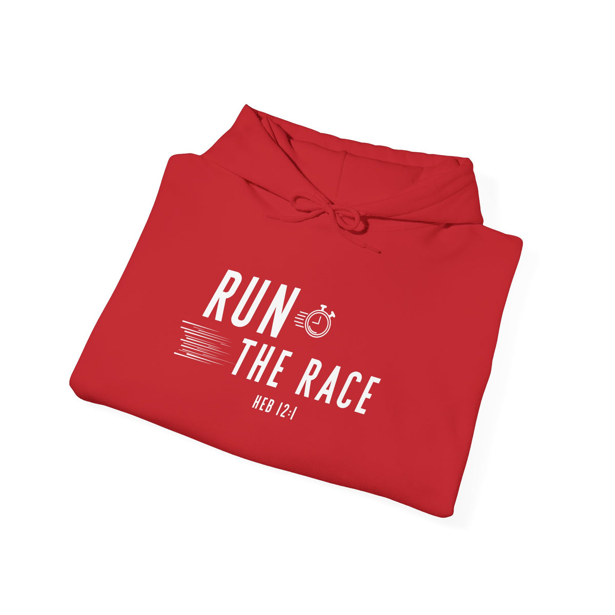 Run the Race Christian Hoodie – Hebrews 12:1 Faith Comfort Wear