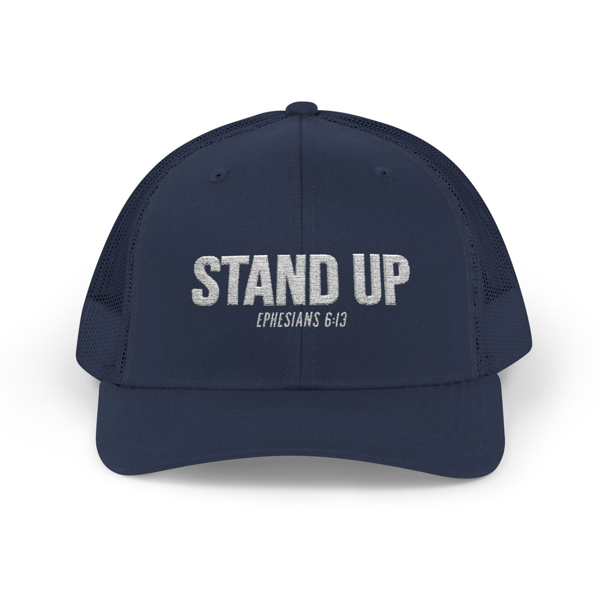 Stand Up Christian Snapback Trucker Hat – Ephesians 6:13 Bible Verse Faith Hat – Armor of God Scripture Cap