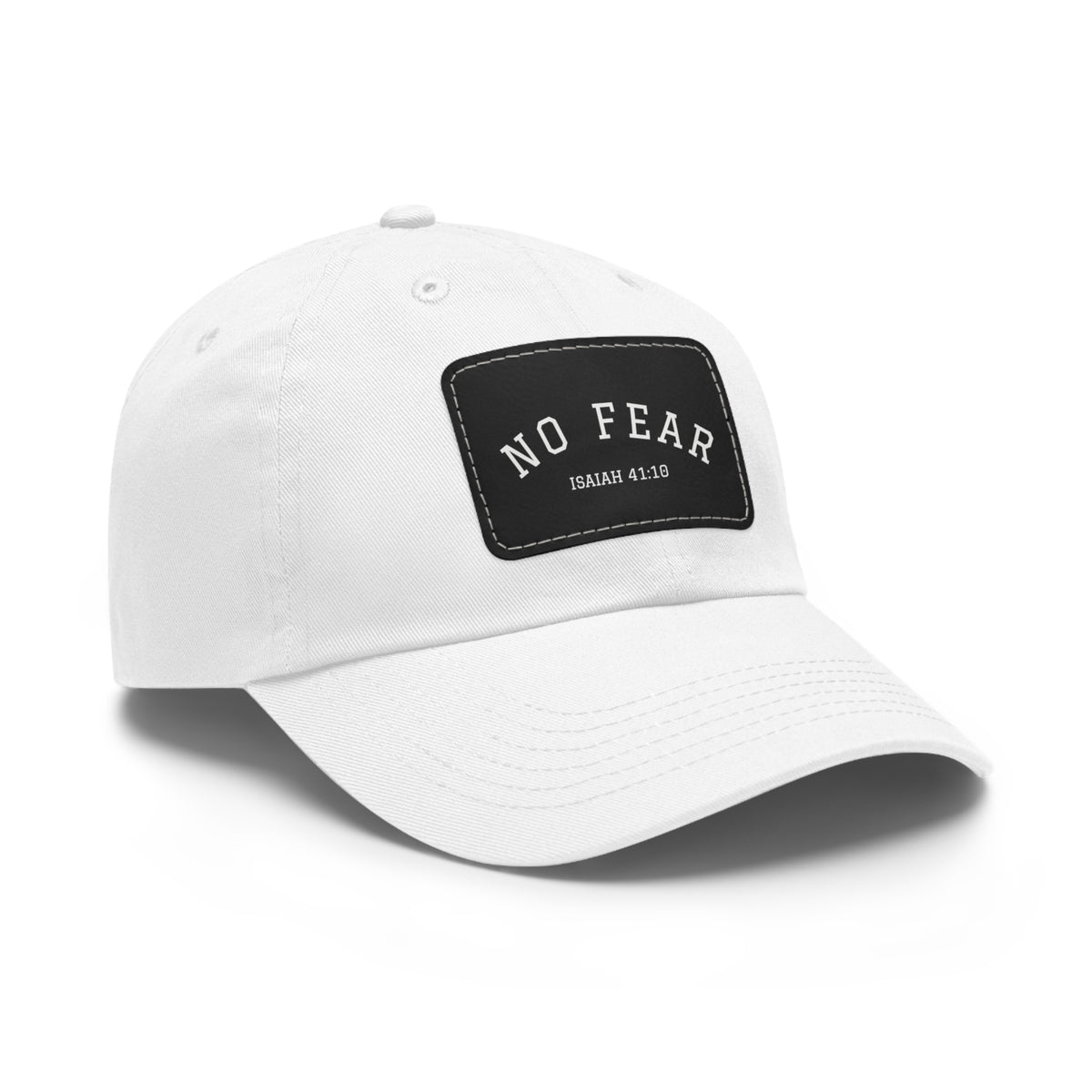 No Fear- Dad Hat with Leather Patch (Rectangle)