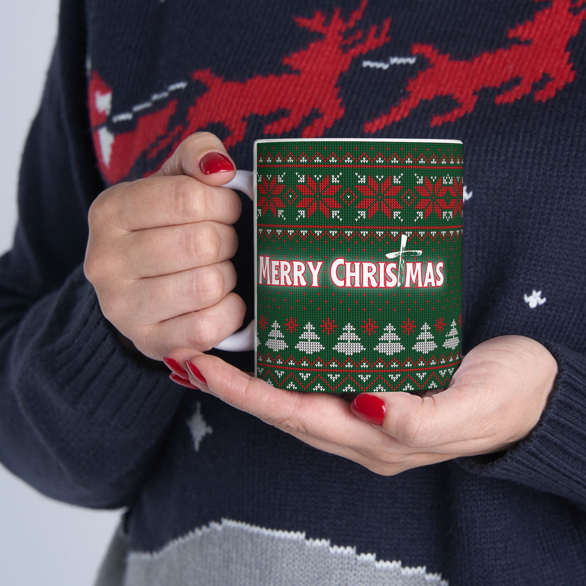 Merry Christmas Christian Mug – Faith-Inspired Christmas Gift | Ceramic Mug, (11oz, 15oz)