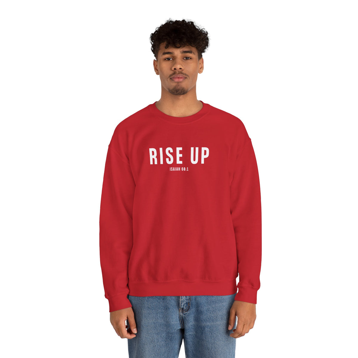 Rise Up Christian Sweatshirt – Isaiah 60:1 Wear Your Faith
