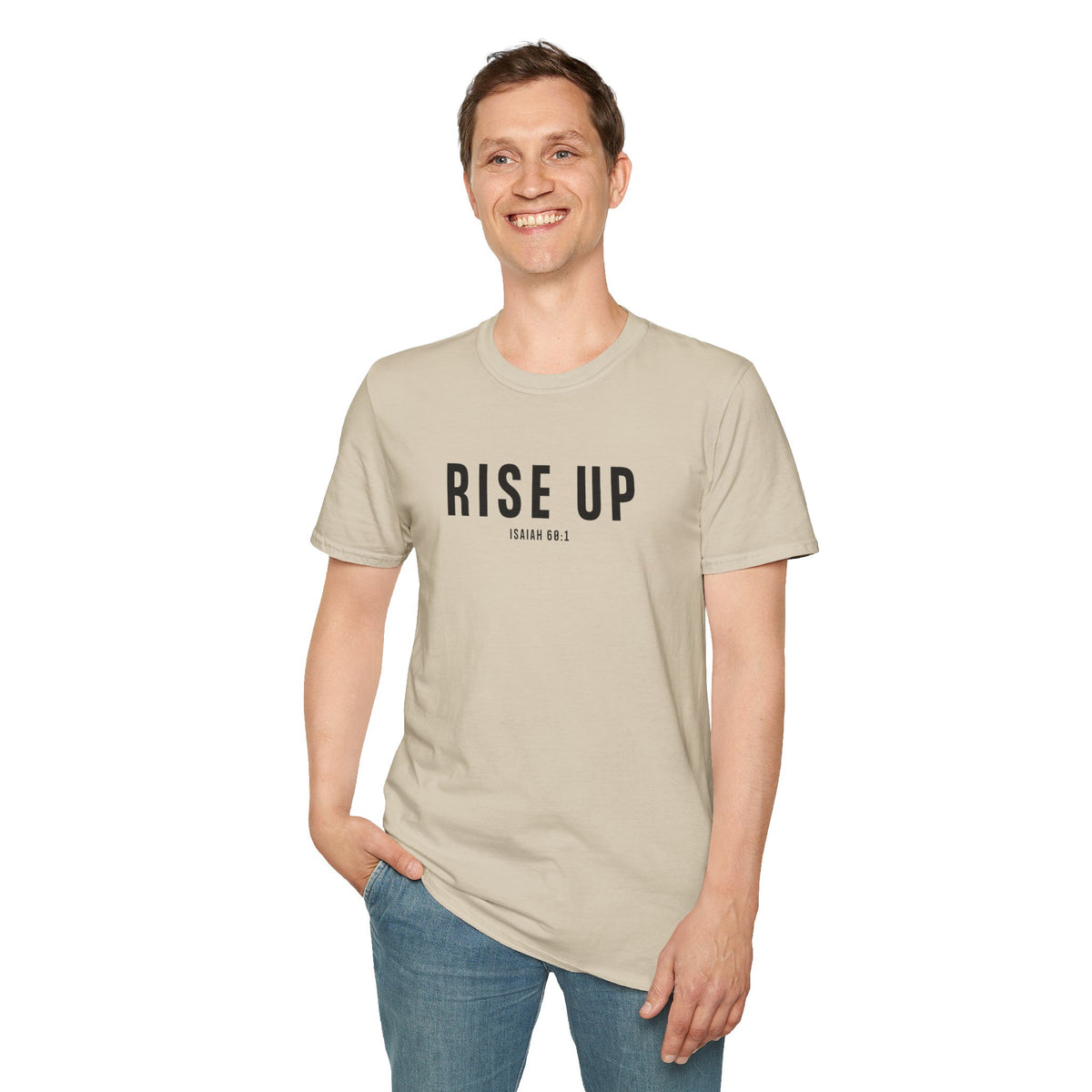 Rise Up Christian T-Shirt – Isaiah 60:1 Faith Apparel