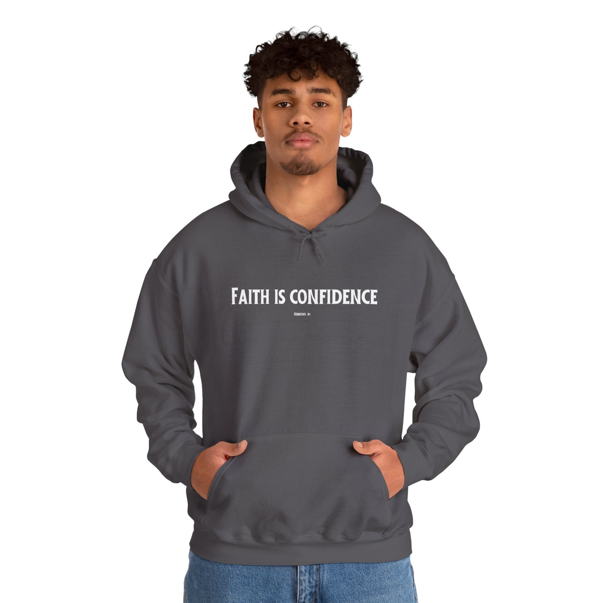 Faith is Confidence Christian Hoodie – Faith-Based Christmas Wear | Unisex Heavy Blend™ Hooded Sweatshirt