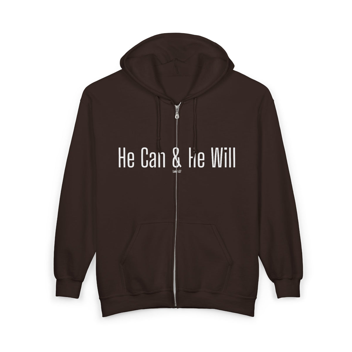 He Can & He Will | Men's Heavy Blend™ Full Zip Hooded Sweatshirt