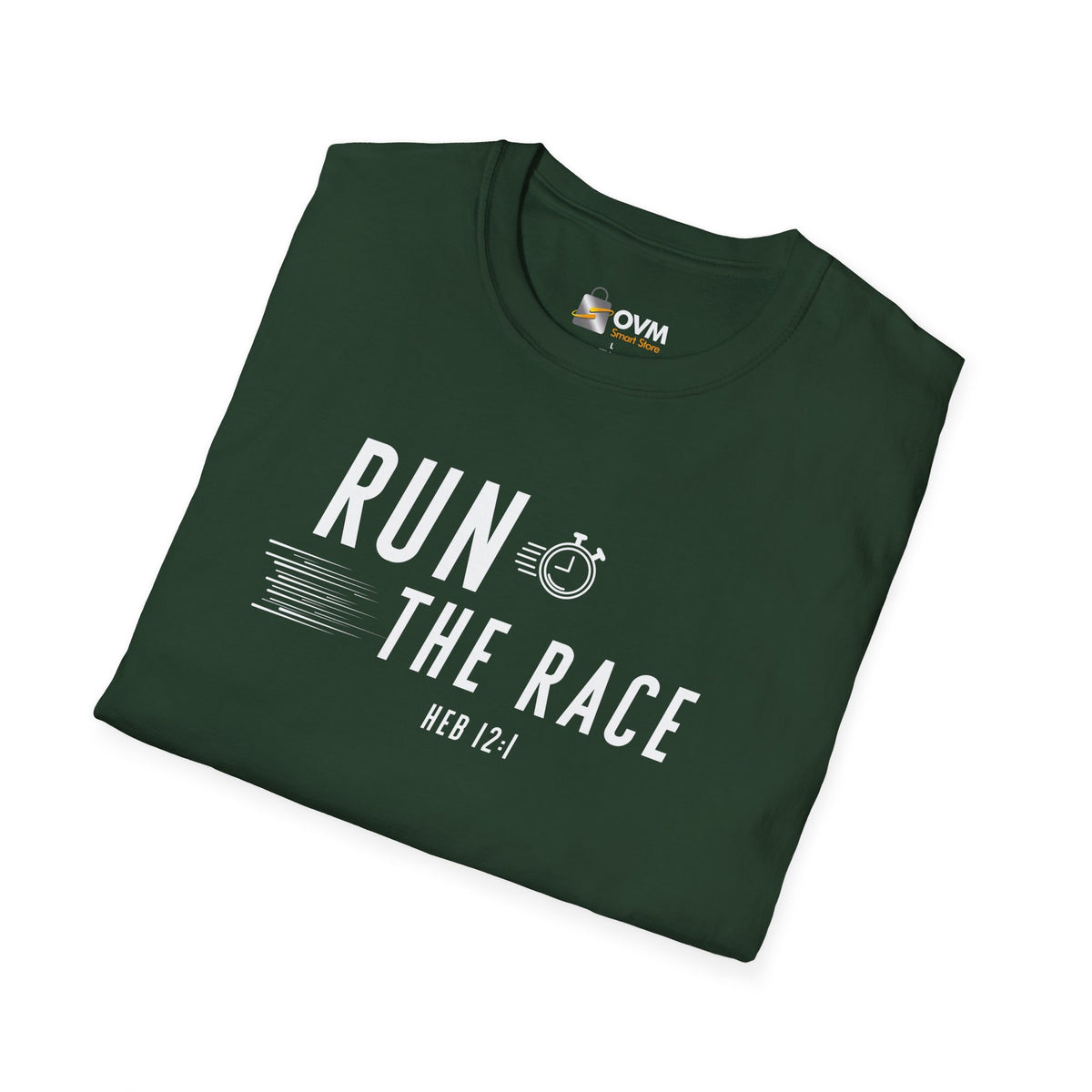 Run the Race Christian T-Shirt – Hebrews 12:1 Faith Apparel