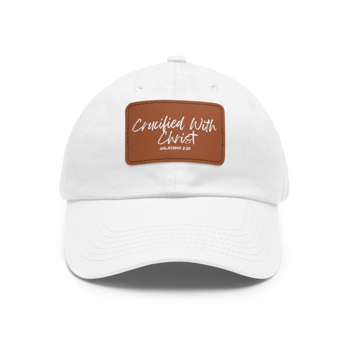Crucified With Christ- Dad Hat with Leather Patch (Rectangle)