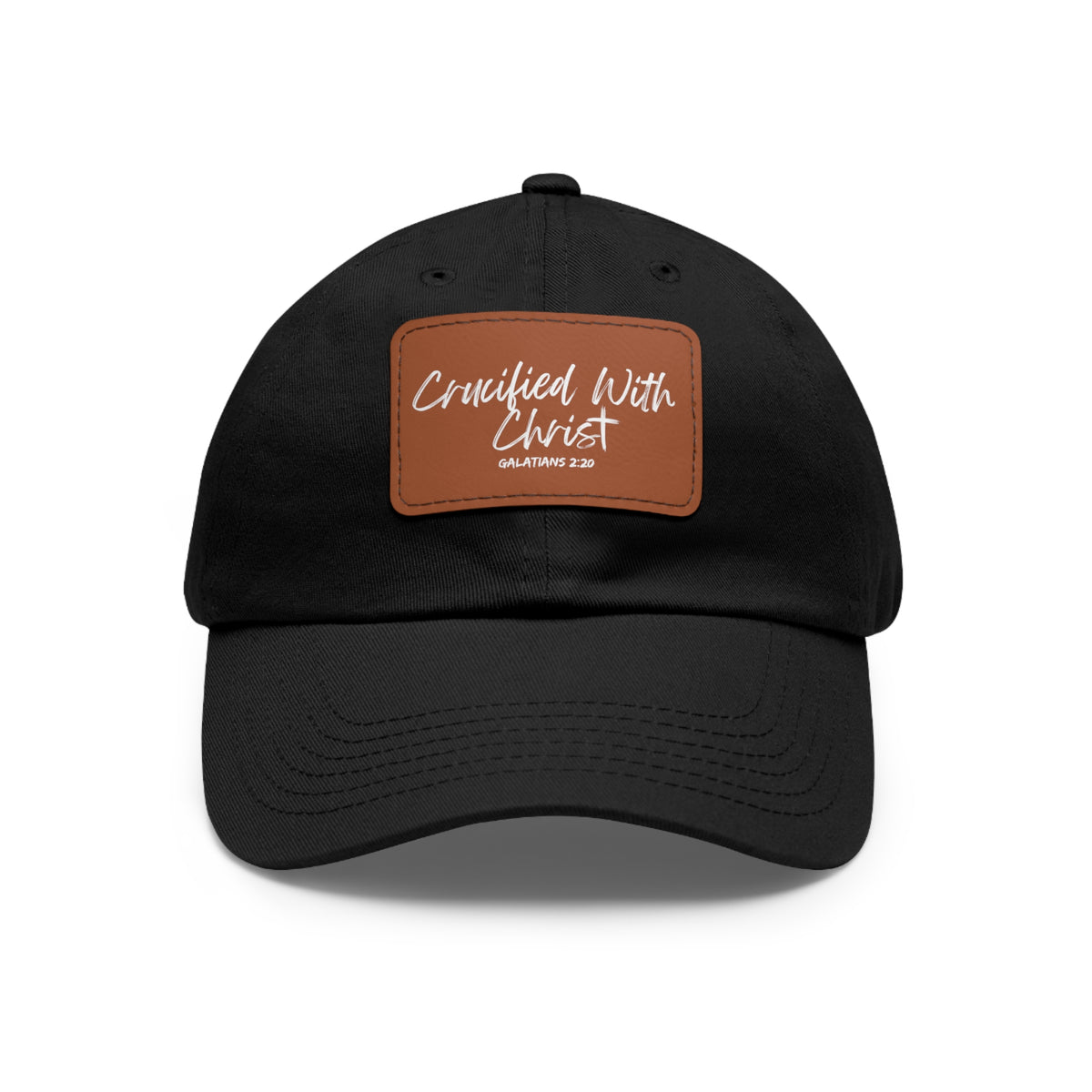 Crucified With Christ- Dad Hat with Leather Patch (Rectangle)