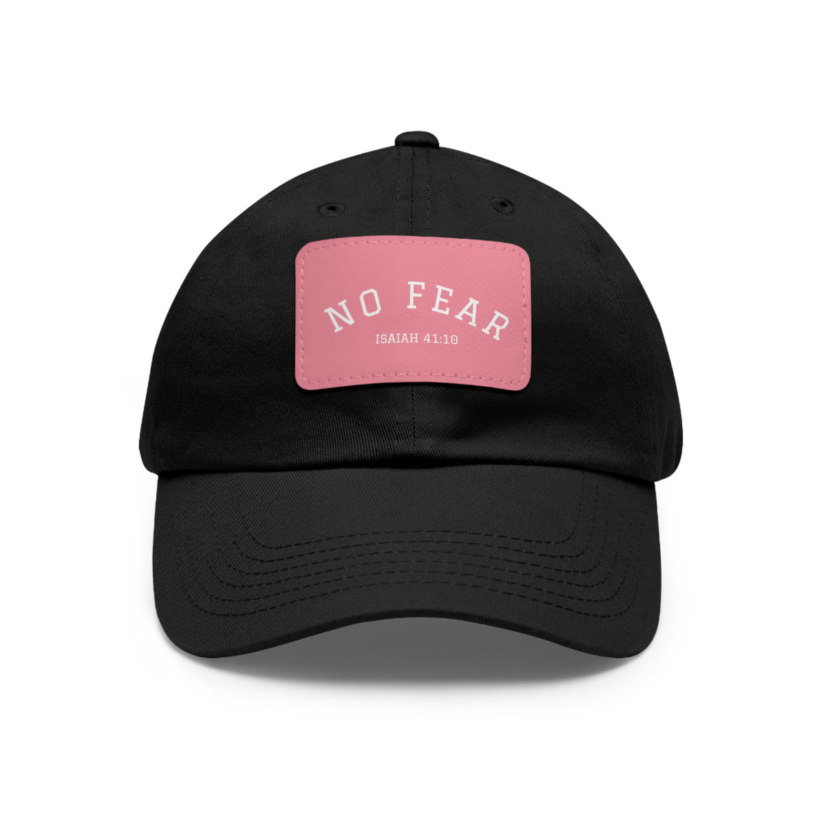 No Fear- Dad Hat with Leather Patch (Rectangle)