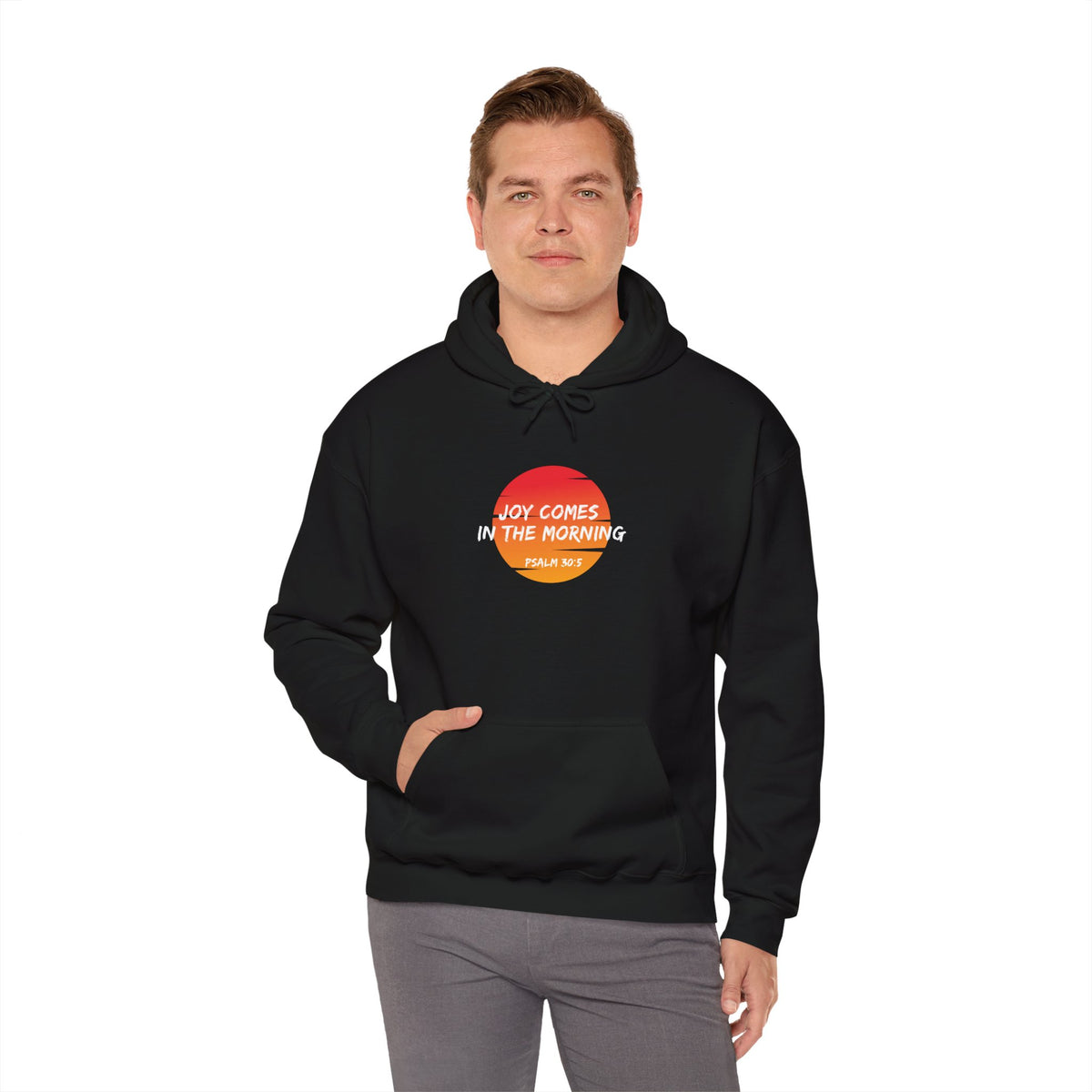 "Joy Comes in the Morning" Unisex Heavy Blend™ Hooded Sweatshirt