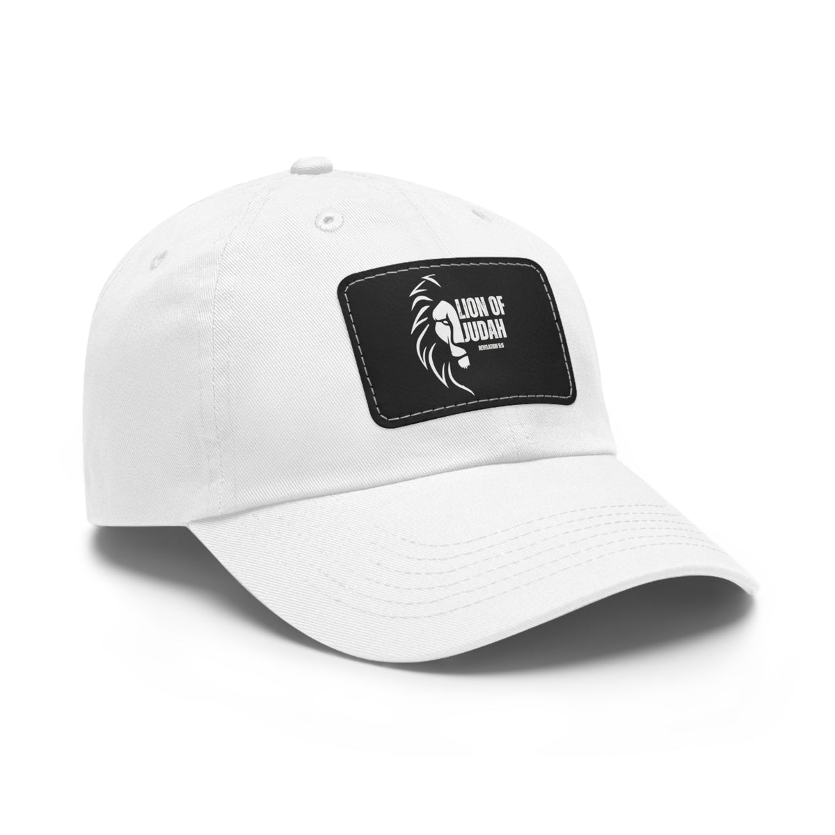 Lion Of Judah- Dad Hat with Leather Patch (Rectangle)