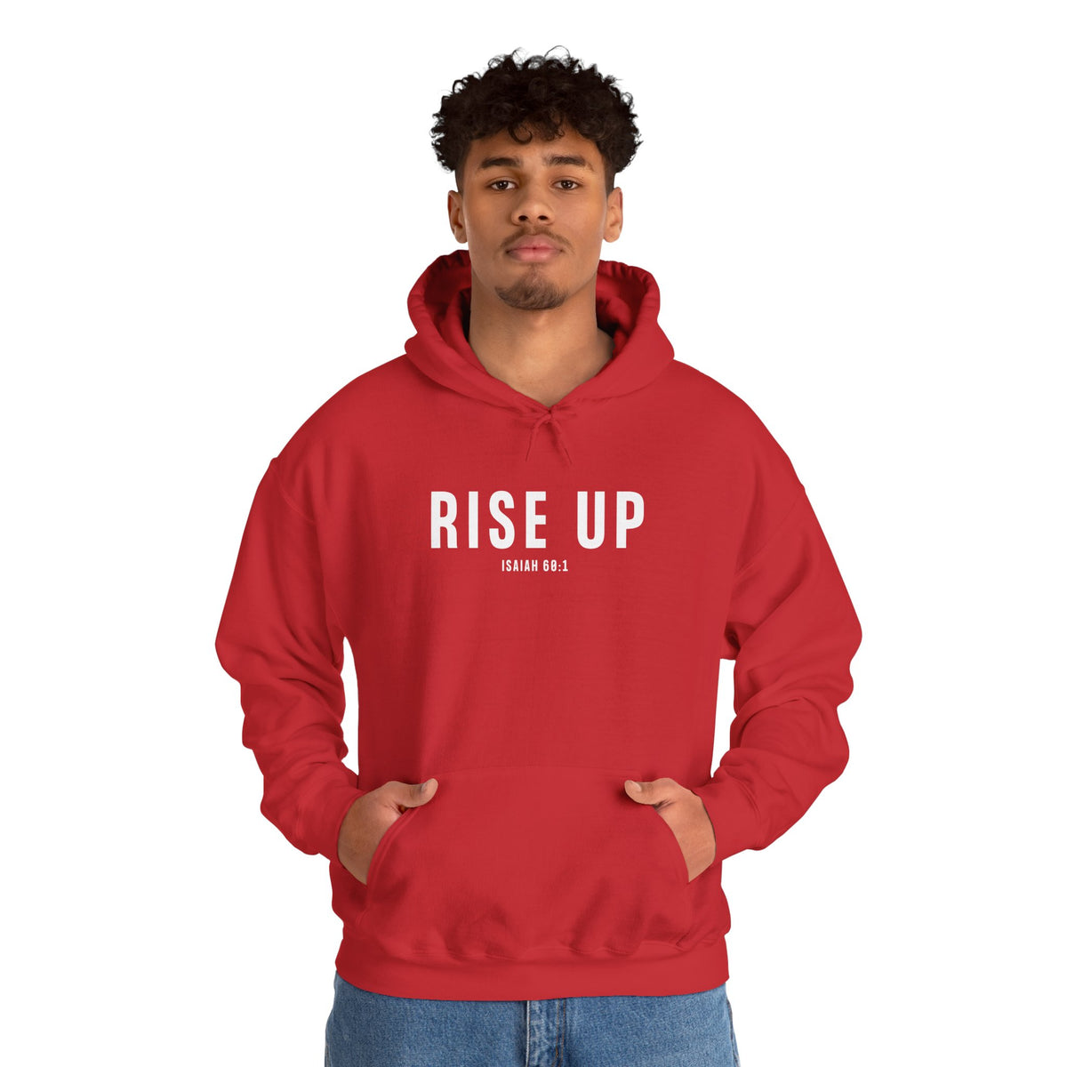 Rise Up Christian Hoodie – Isaiah 60:1 Faith Comfort Wear