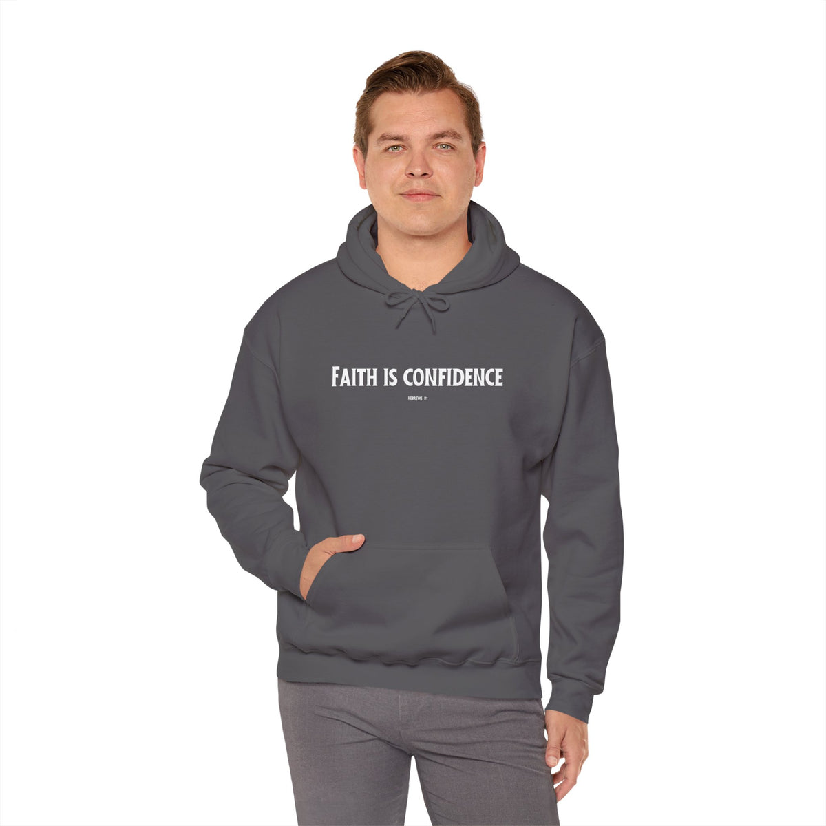 Faith is Confidence Christian Hoodie – Faith-Based Christmas Wear | Unisex Heavy Blend™ Hooded Sweatshirt