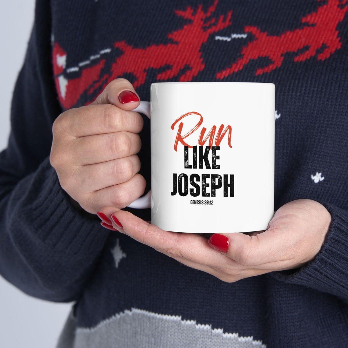 "Run Like Joseph" Ceramic Mug, (11oz, 15oz)