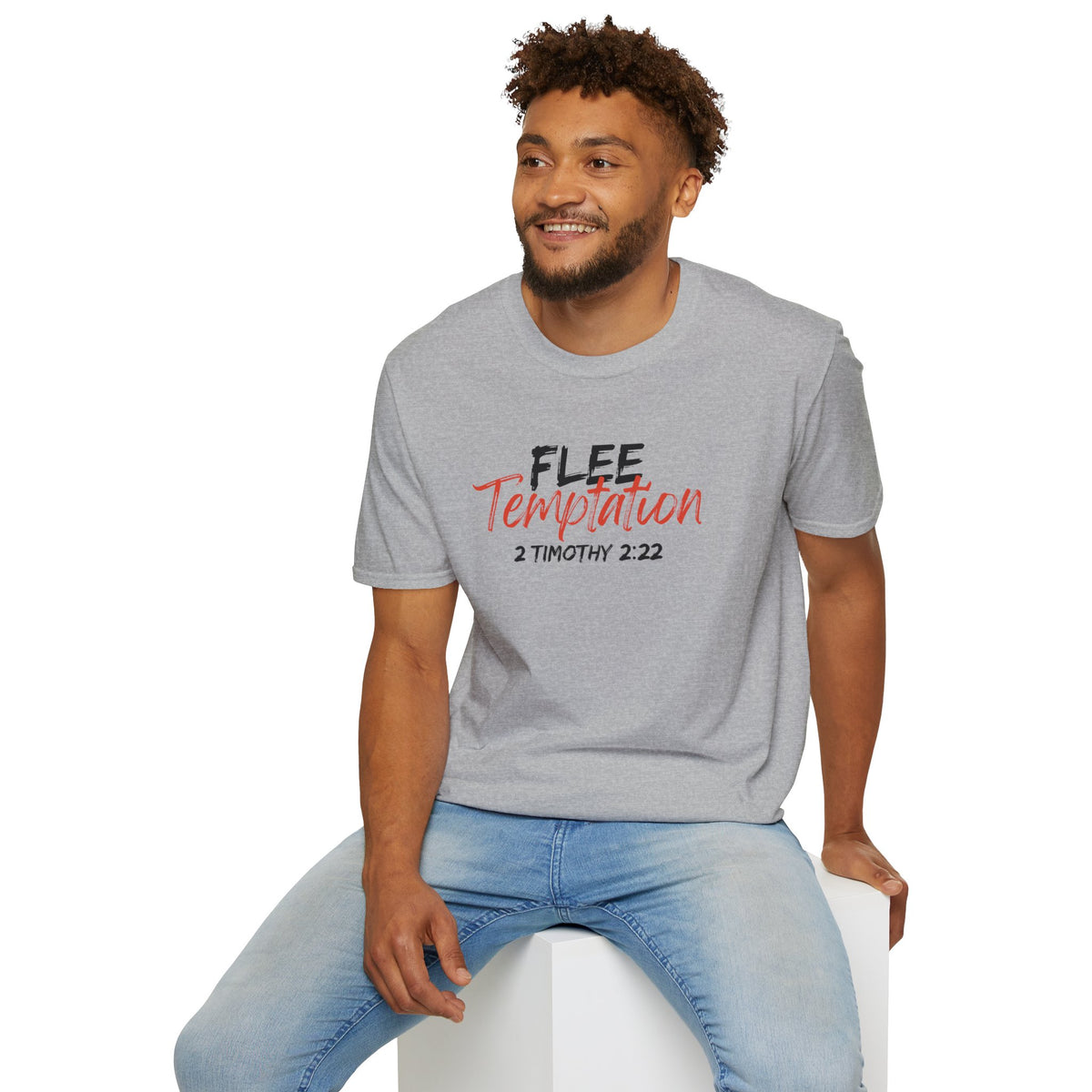 "Flee Temptation" Unisex Softstyle T-Shirt