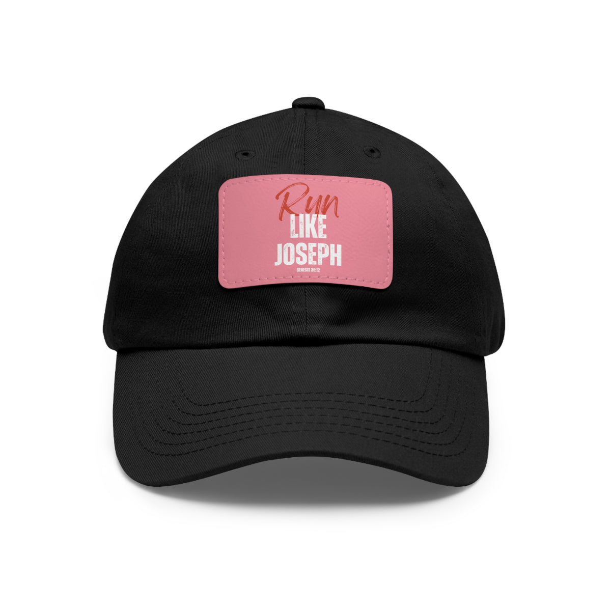 Run Like Joseph- Dad Hat with Leather Patch (Rectangle)