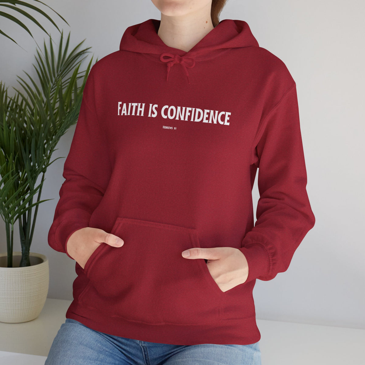 Faith is Confidence Christian Hoodie – Faith-Based Christmas Wear | Unisex Heavy Blend™ Hooded Sweatshirt
