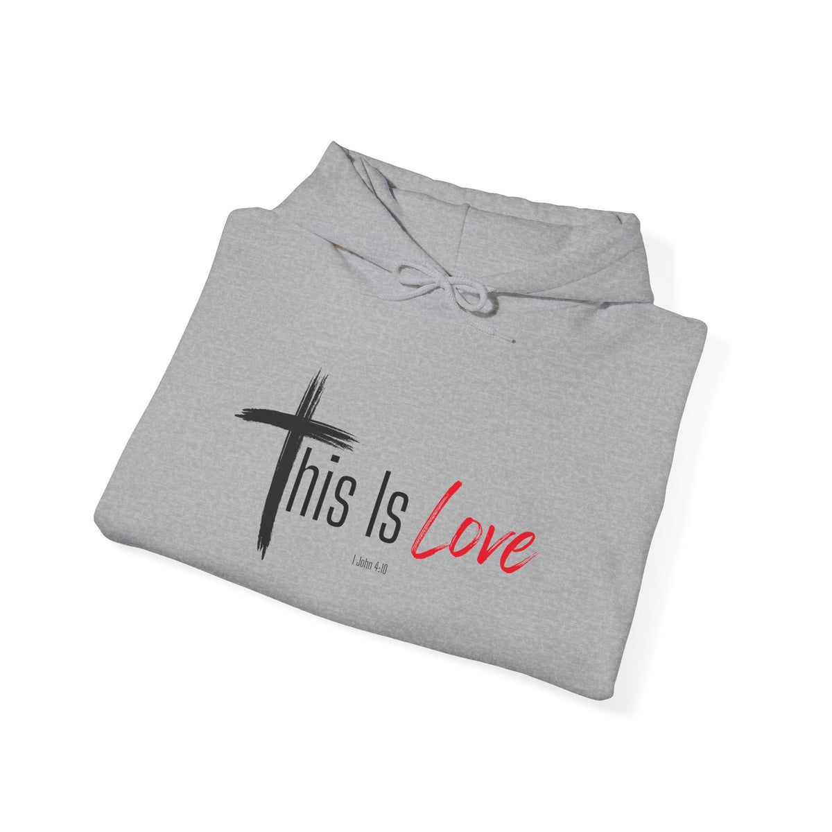 This Is Love Christian Hoodie – 1 John 4:10 Faith Apparel - Unisex Heavy Blend™ Hooded Sweatshirt