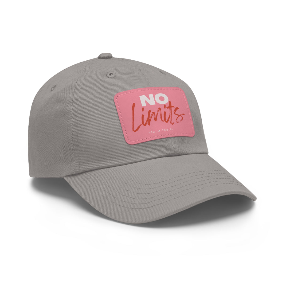 No Limits- Dad Hat with Leather Patch (Rectangle)