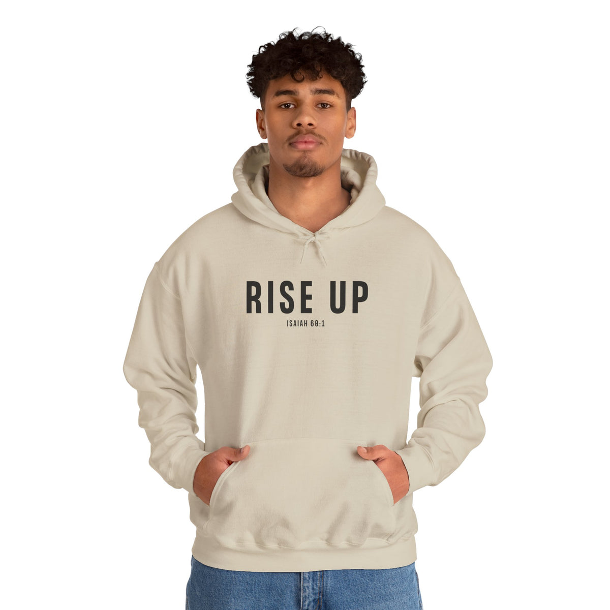 Rise Up Christian Hoodie – Isaiah 60:1 Faith Comfort Wear