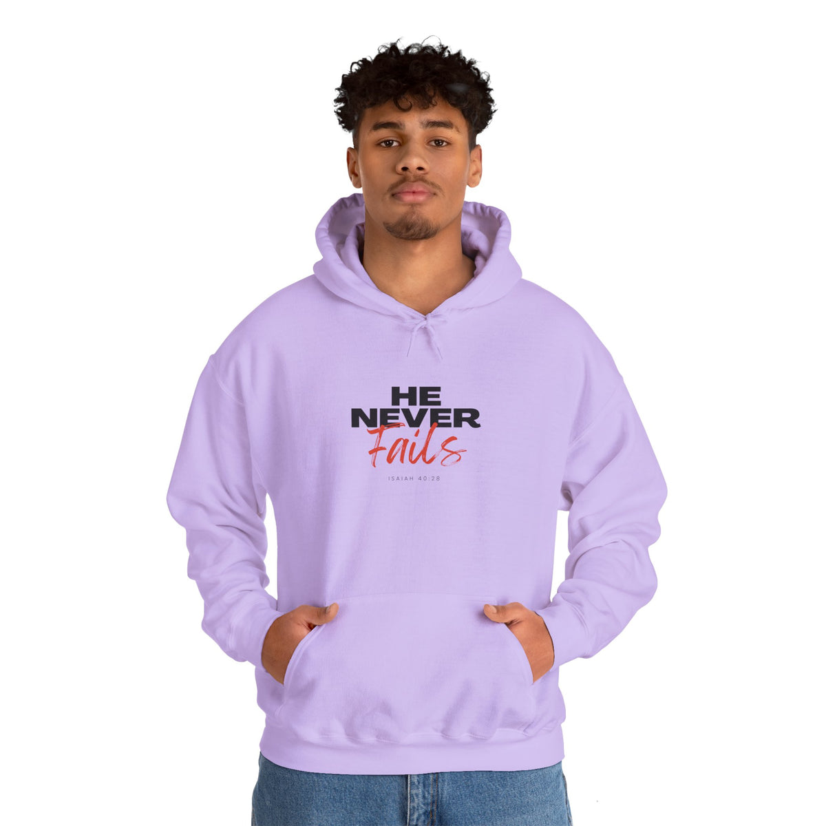 "He Never Fails" Unisex Heavy Blend™ Hooded Sweatshirt