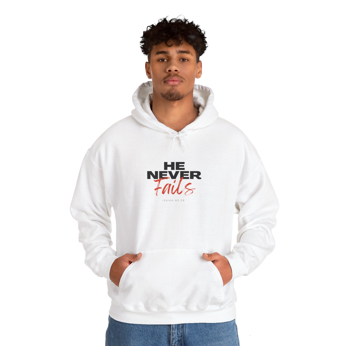 He Never Fails- Unisex Heavy Blend™ Hooded Sweatshirt