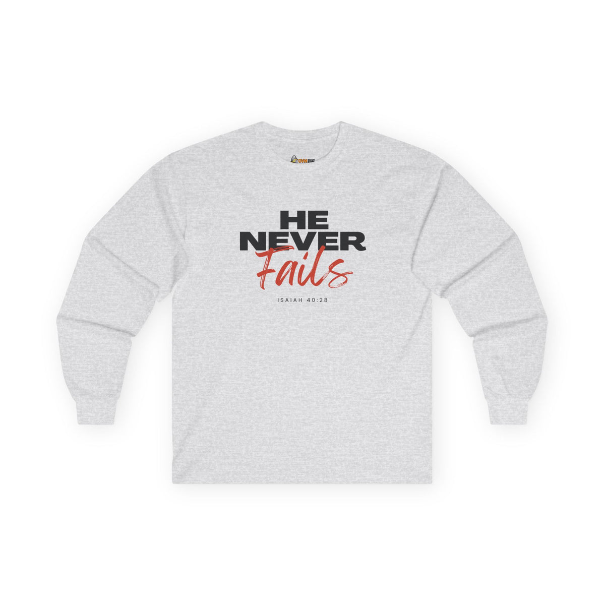 He Never Fails- Unisex Ultra Cotton Long Sleeve Tee