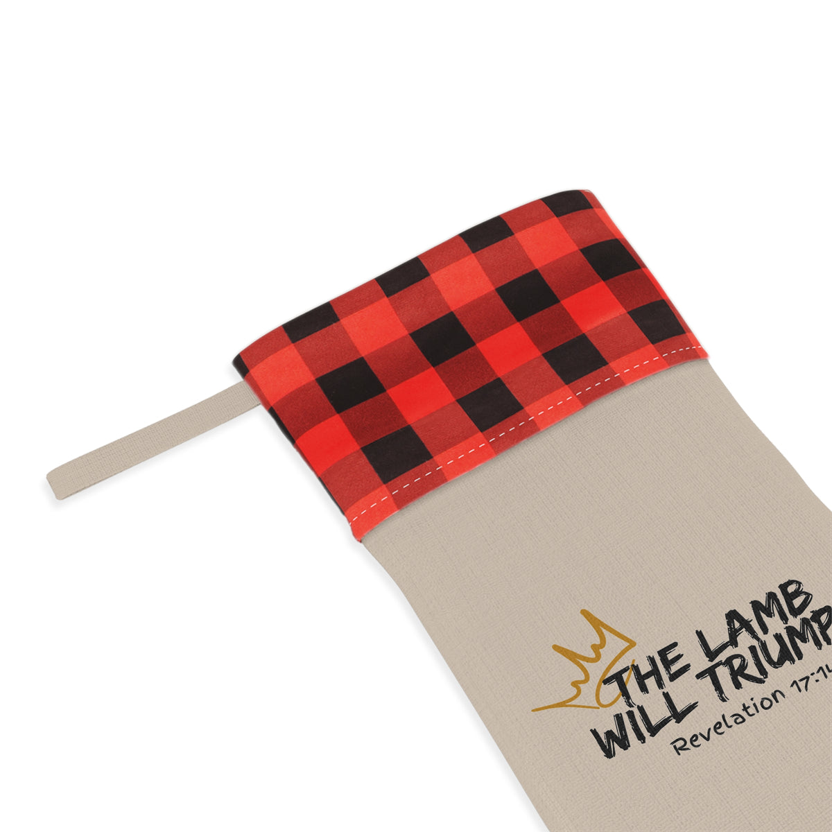 "The Lamb Will Triumph" Christmas Stocking